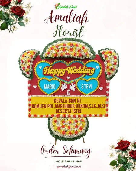 Papan Bunga Pernikahan Kabunderan